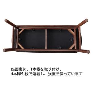 ベンチチェア 95cm幅 布カバー付 ウォール...の詳細画像5