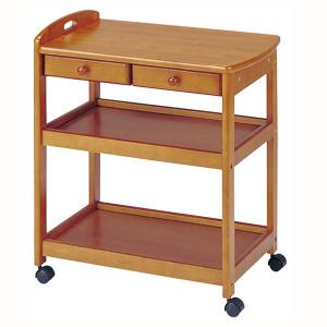 曙工芸製作所 キッチンワゴン ブラウン色 W60 D40 H70 天然木