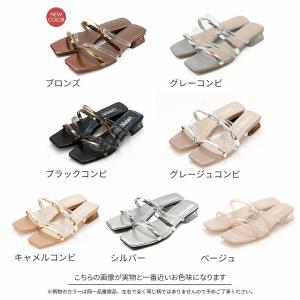 サンダル レディース クリアヒール 歩きやすい...の詳細画像1