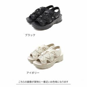やわらかい 厚底サンダル 厚底 サンダル レデ...の詳細画像1