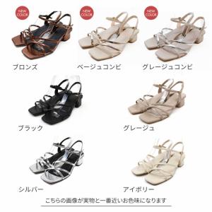 サンダル レディース ストラップ ローヒール ...の詳細画像1