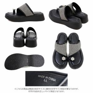 厚底 サンダル レディース サムリング トング...の詳細画像2