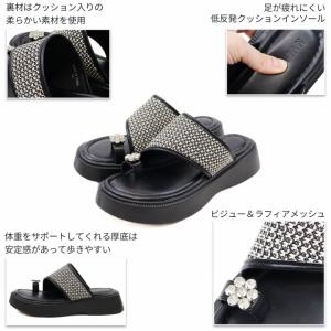 厚底 サンダル レディース サムリング トング...の詳細画像3