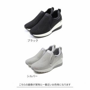 厚底 スリッポン スニーカー レディース シュ...の詳細画像1