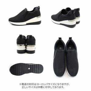 厚底 スリッポン スニーカー レディース シュ...の詳細画像2