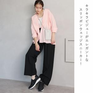 厚底 スリッポン スニーカー レディース シュ...の詳細画像4
