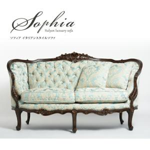 イタリア 1P ソファ 金華山 グリーン アンティーク イタリア家具 猫脚