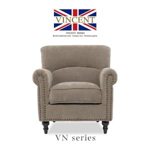 シングルソファ ヴィンセント アームチェア ウィングチェア ハイバック