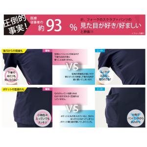7023SC スクラブ 白衣 ジップ フォーク...の詳細画像3