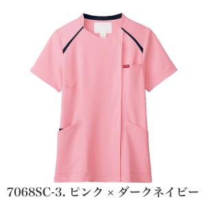 7068SC スクラブ 白衣 ジップ フォーク...の詳細画像3