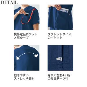 7072SC スクラブ 白衣 デニムDicki...の詳細画像1