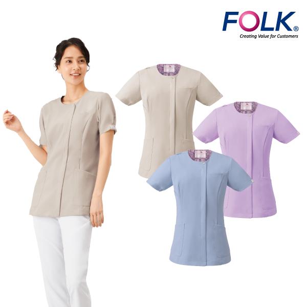 HI710 スクラブ 白衣 ワコール 女性 レディース スクラブ 医療 Vネック エステ ユニフォー...