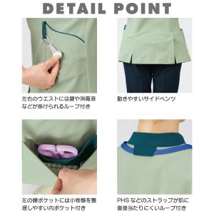 スクラブ 医療 ジップアップ 白衣 ナース 男...の詳細画像2