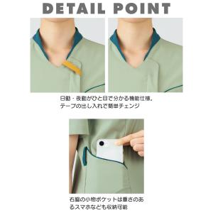 スクラブ 医療 ジップアップ 白衣 ナース 男...の詳細画像3