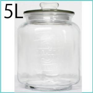 CH00-H05-5 GLASS COOKIE JAR 5L ガラスクッキージャー 米びつ 5kg ...
