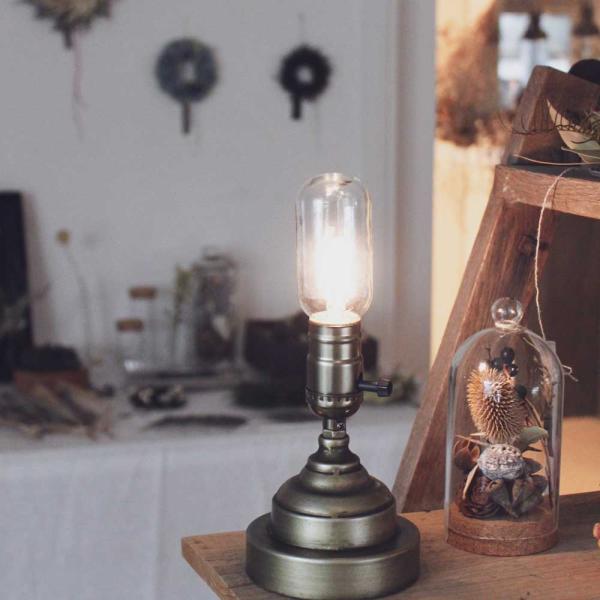 Letro LampF-keystone ファラメント式電球 キーストーン レトロテーブルランプ ノ...