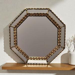 アンティーク ロココ調 ウォールミラー 壁掛け 鏡 ホワイト ゴールド