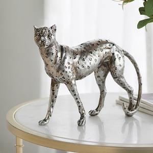 オブジェ ブルドッグ 高さ44cm シルバー リアル 置物 北欧 動物