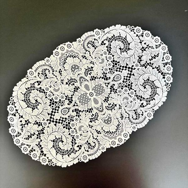 Spitzen Classic 4サイズ展開 テーブルセンター 30×50cm オーバル レース 花...