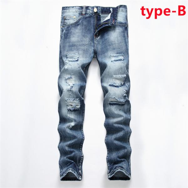 スリムパンツダメージジーンズ メンズ 春夏 デニム スキニー パンツ ストリートファッション 西海岸...