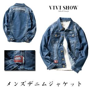 ジャケット はおり デニムジャケット2020 新春 メンズ ダメージ加工 Gジャン デニム アウター かっこいい vivishow｜vivishow777