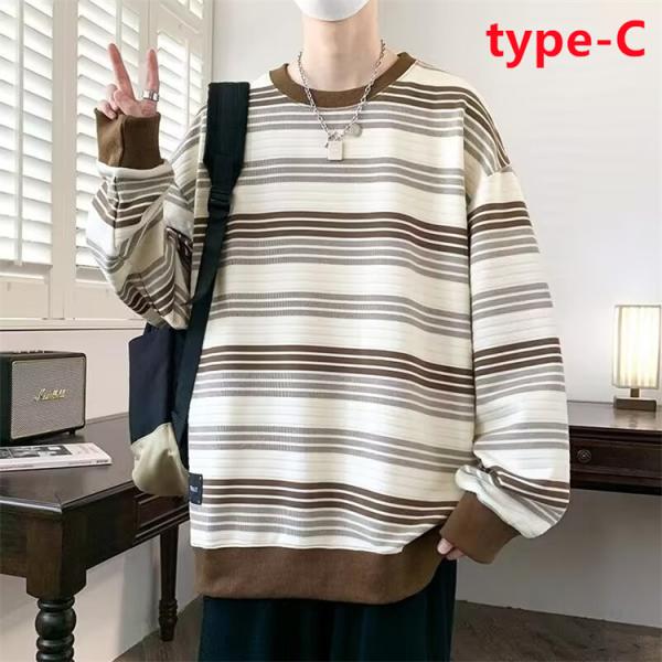 セーター メンズ ニット メンズ  ビッグシルエット オーバーサイズ ボーダーセーター  クールネッ...