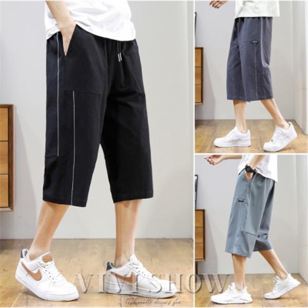 ハーフパンツ メンズ 接触冷感 ショートパンツ ステテコ ガウチョ ワイドパンツ クロップドパンツ ...