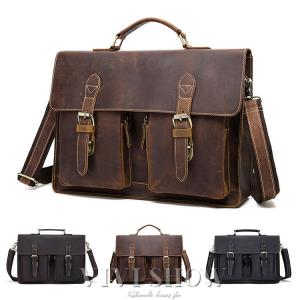 本革 メンズ ショルダーバッグ A4 斜めがけ メッセンジャーバッグ 厚手