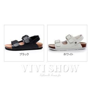 サンダル メンズ ダブルベルトサンダル コンフ...の詳細画像1