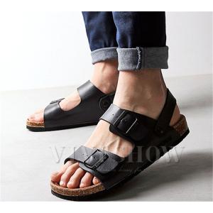 サンダル メンズ ダブルベルトサンダル コンフ...の詳細画像2