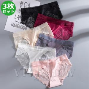 3枚セット セット売りショーツ ショーツ シームレス アイスシルク セクシー ショーツパンティ パンツ 花柄