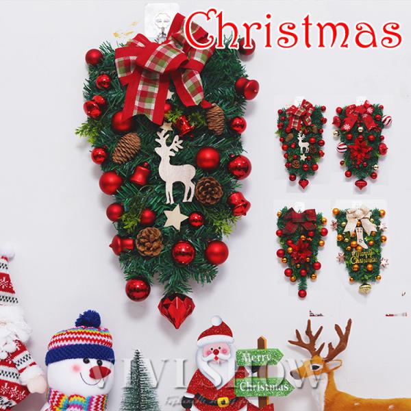 クリスマスリース 玄関 北欧 ナチュラル ギフト クリスマスプレゼント 送料無料 店舗 装飾 ディス...