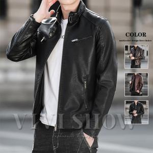 メンズ ライダースジャケット レザージャケット 革ジャン ダブル