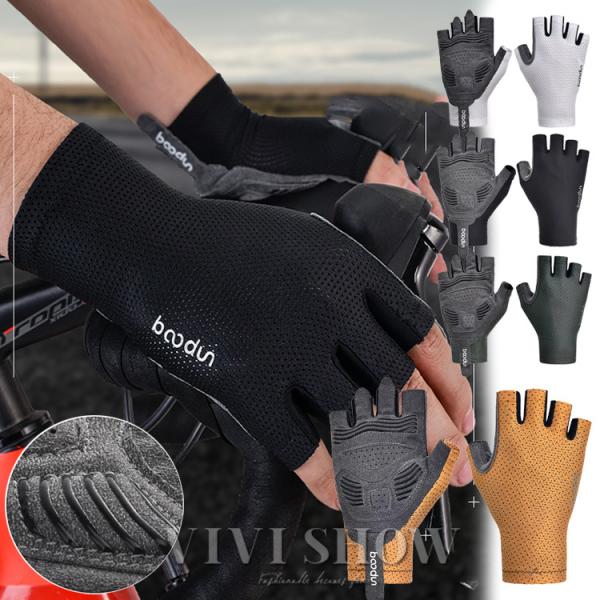 サイクリンググローブ 手袋 メンズ スポーツ アウトドア ハーフフィンガーグローブ 5本指 滑り ク...