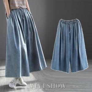 キュロットパンツ ワイドパンツ デニムパンツ キュロット レディース