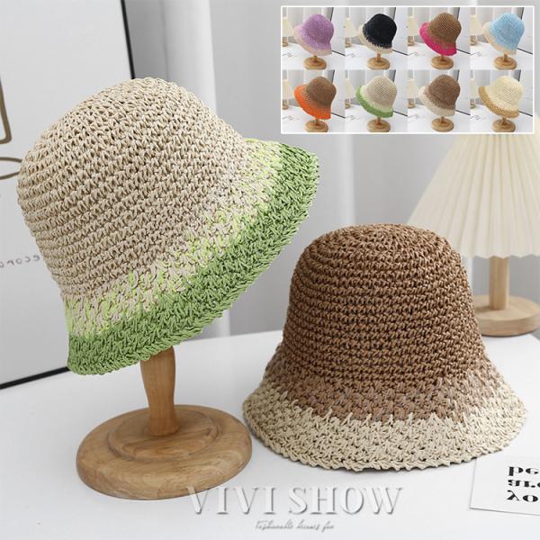 レディース 麦わら帽子 帽子 可愛い オシャレ ストローハット ママ 夏用 春夏 UVカット 折りた...