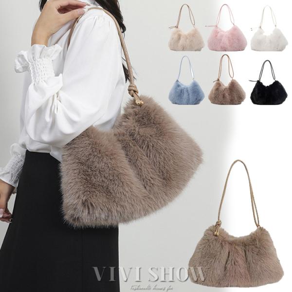 レディース ファーバッグ  秋冬 ふわふわ トートバッグ ショッパーバッグ ファー バッグ ギフト ...