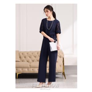 在庫処分即日  セットアップ レディース パンツスーツ 3点セット パンツドレス ゆったり 大きいサイズ 体型カバー お洒落 シンプル フォーマル 通勤 ママ 普段着