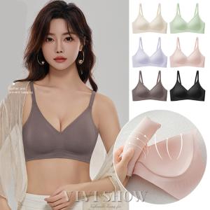 ノンワイヤー ブラ レディース シームレス ナイトブラ 薄手 ストレッチ 幅広 パッド付  昼夜兼用 盛れる ブラジャー 美胸 快適