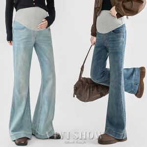 マタニティ パンツ  デニム ジーパン フレア マタニティパンツ デニムパンツ 産前 産後 美脚 マタニティズボン レディース ボトム 妊婦服