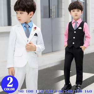 子供服 スーツ キッズ 男の子 ベストスーツ グレー ワインレッド 入園 