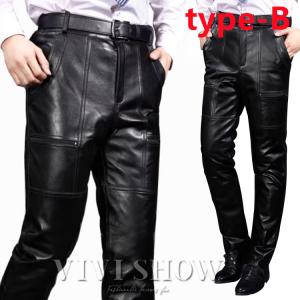 ラム革 本革 レザーパンツ 羊革パン ライダースパンツ メンズ 大きい