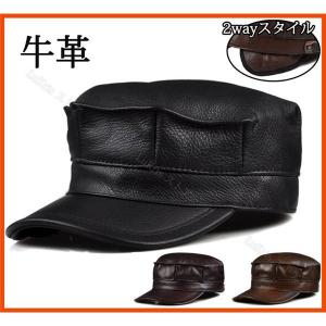 野球帽 ワークキャップ 本革 レザー LEATHER キャスケット 帽子 メンズ