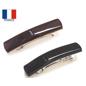 バレッタ シンプル フランス製 ４cm ２個セット　ヘアアクセサリー