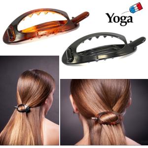 【再入荷】ヘアクリップ フランス製 ヘアピン ヨガ　髪どめ ハーフアップ 小さめ ヘアアクセサリー シンプル 無地 ツイストクリップ バレッタ 髪留め