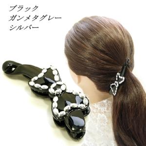 ヘアクリップ 小サイズ ヒョウ柄 プリント 中抜き バンス クリップ
