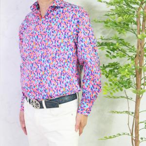 メンズ シャツ 長袖 おしゃれ リバティ リバティプリント 柄シャツ モーニングデゥー ピンク 柄 綿100 大人 30代 40代 50代 60代 70代 プレゼント 父 お父さん 21a023 ビーブル 通販 Yahoo ショッピング