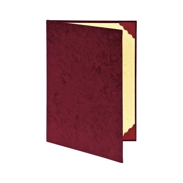 ナカバヤシ 証書ファイル(スエード調) FSS-A4-R エンジ 1冊 業務用 まとめ買い