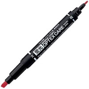 (業務用30セット) ZEBRA ゼブラ 蛍光マーカー/蛍光オプテックスケア 〔赤〕 水性顔料インク...