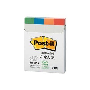 (まとめ)スリーエム 3M ポストイット 再生紙ふせん 560RP-R レインボー〔×10セット〕 ...